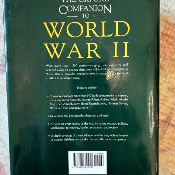 VTG 1995 Oxford Companion to WWII Hard Cover Book History Buff Educational - Picture 3 of 11